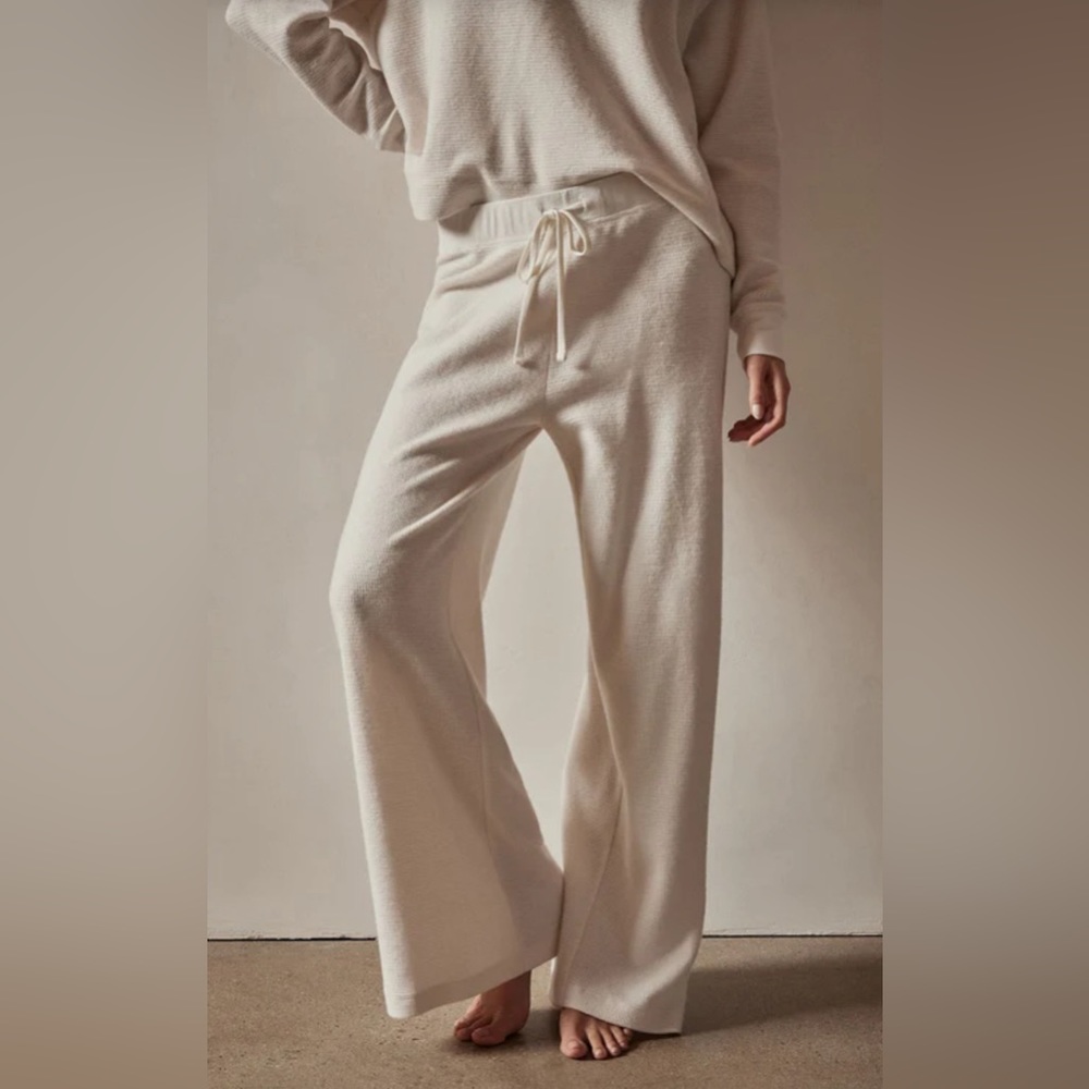 NWT James Perse Wide Leg Cashmere Lounge Pants Sz 3/L
